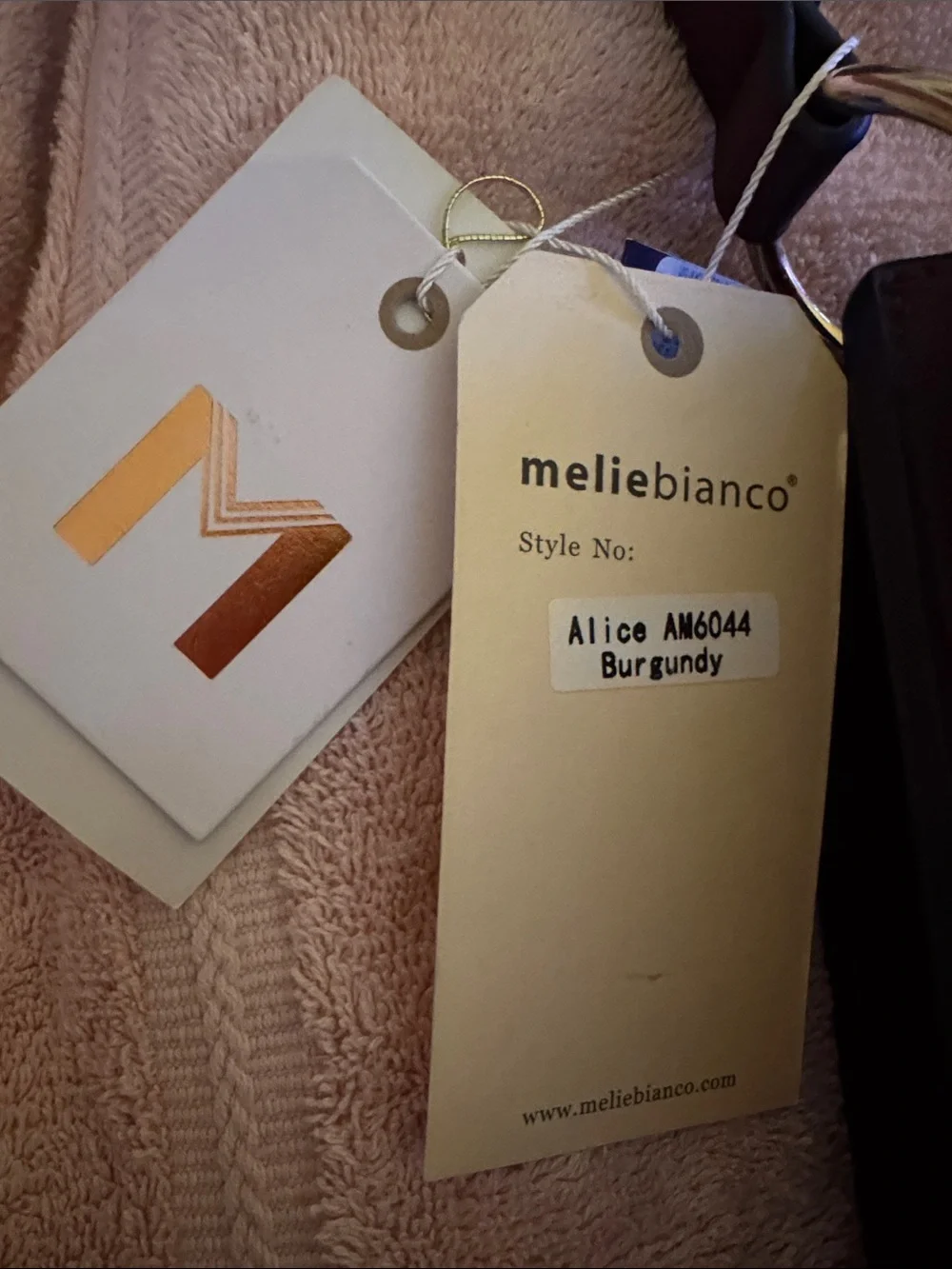 MELIE BIANCO Burgundy Leather Shoulder Bag
